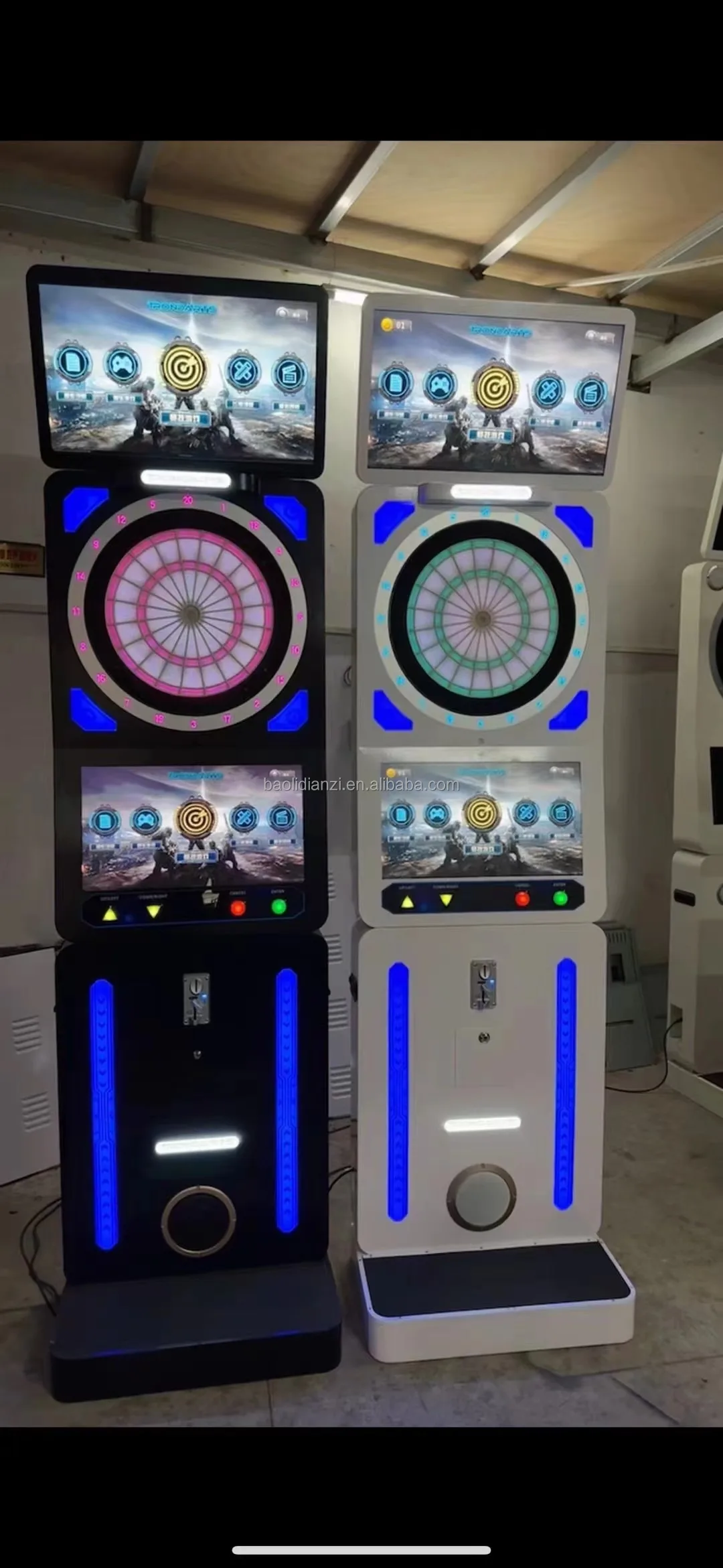 Indoor Commercial Electronic Full-automatic Dual Screen Darts Coin Operated Competitive Darts Game Machine