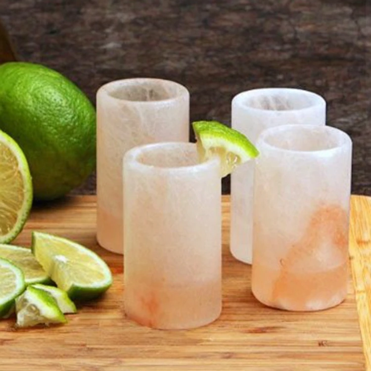 Himalayan Shot Glasses Tequila Shot Glass hand caved Himalayan Salt Shot Glasses