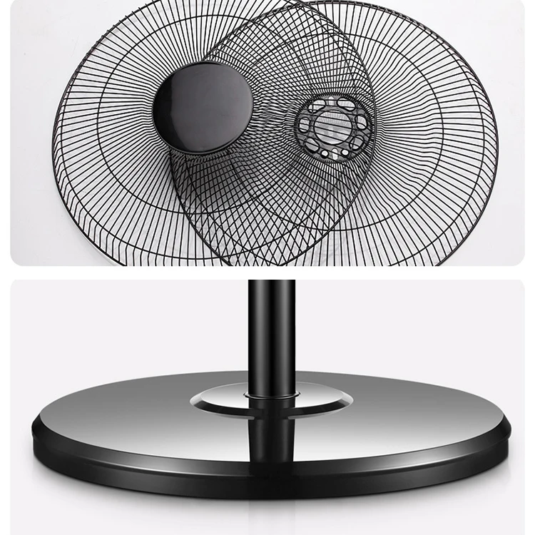 Электрический вентилятор с регулируемой высотой и стабильным основанием, 45 Вт, 3 скорости, 16 дюймов