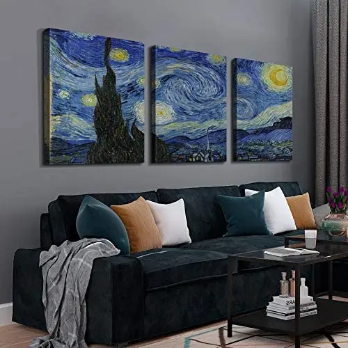 Vincent Van Gogh Art Reproduction Giclee Canvas Prints 3 Panel Oil Painting Wall Art Painting wall art set For Living Room decor