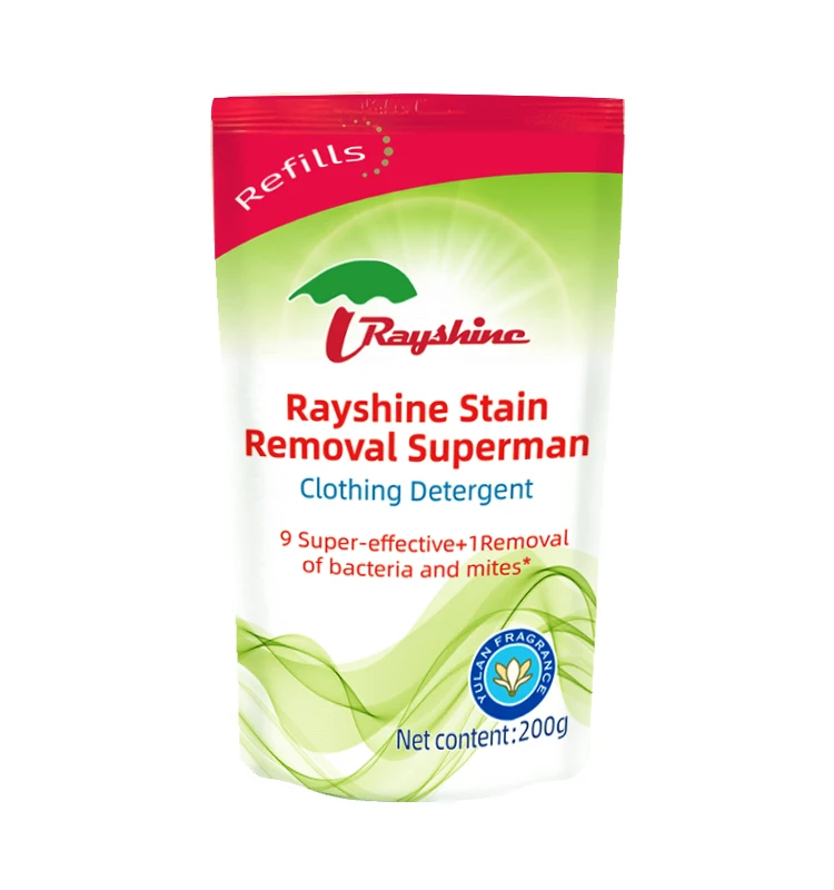 Rayshine Custom Liquid Detergent for Laundry Fragrance 9+1 functions Stain Removal Cleaning Eco-Friendly Travel Set 0.2 kg
