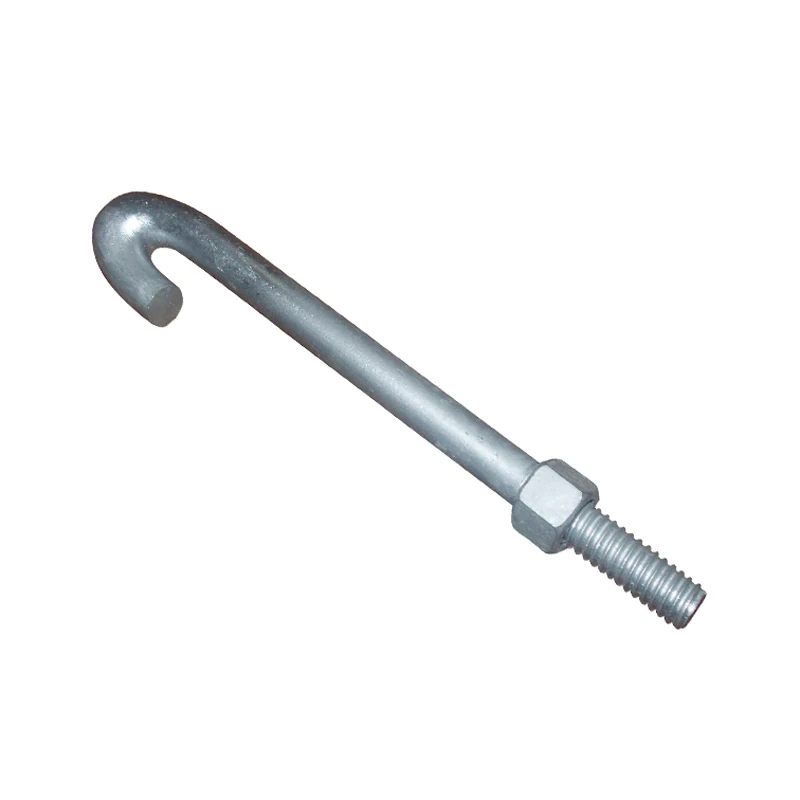 Factory Directly Hot-dip Galvanized Silver Steel J Shape Hook For Power Line Accessory