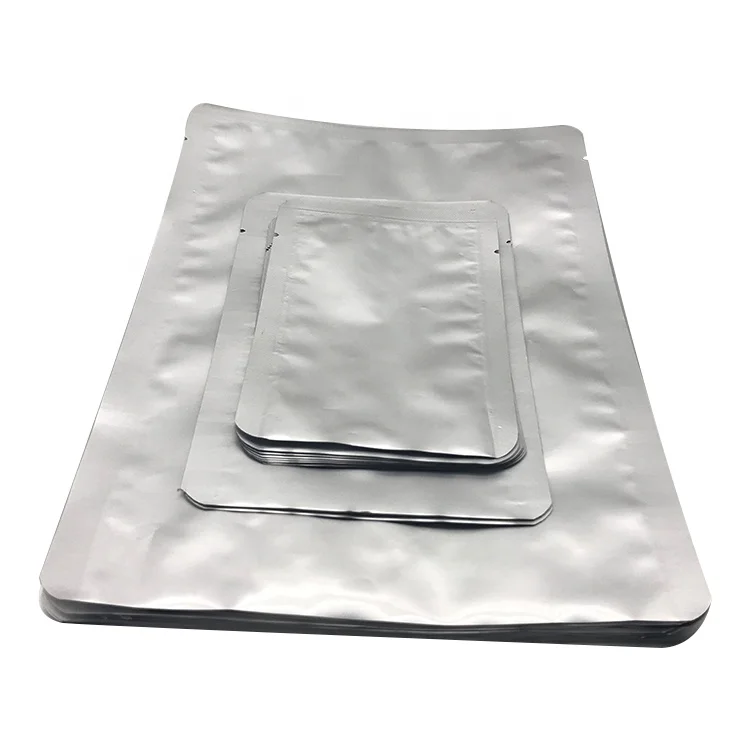 wholesale custom printed aluminum foil bags resealable zip lock silver mylar aluminum foil bags