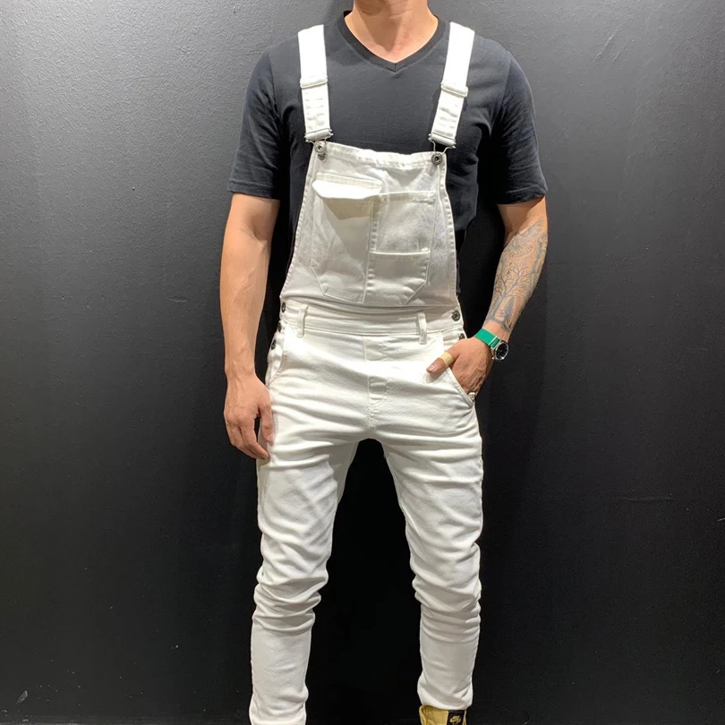 2023 Stylish Multiple Colour Cargo Overall Big Pockets Army Green Camo Custom Denim Jumpsuit Jeans Men