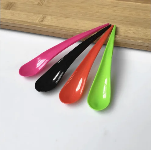 Wholesale Disposable Long Tail Plastic Ice Cream Spoon/ Disposable Spoon 20cm