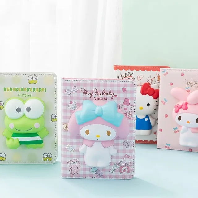 3D Cartoon Notebook 127x75mm Cute Creative Decompression Notepad small fresh school office stationery