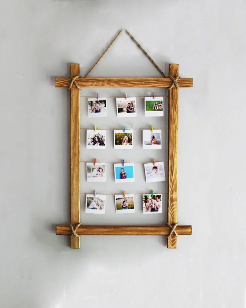 High Quality Handmade A4 Picture Frame Retro European and American Style Black Walnut Teak Vintage Wooden Photo Frame