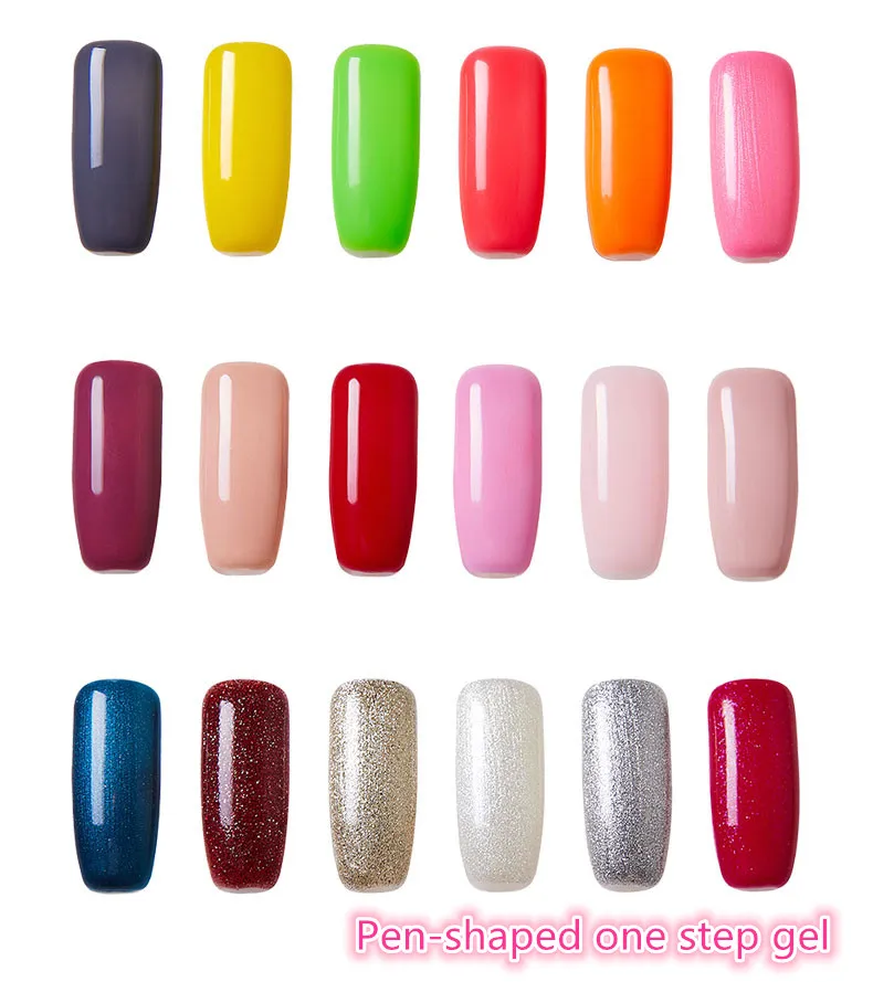 professional 36 colors one step easy carry easy operate rotate open uv gel nail polish pen nail pen gel manufacturers