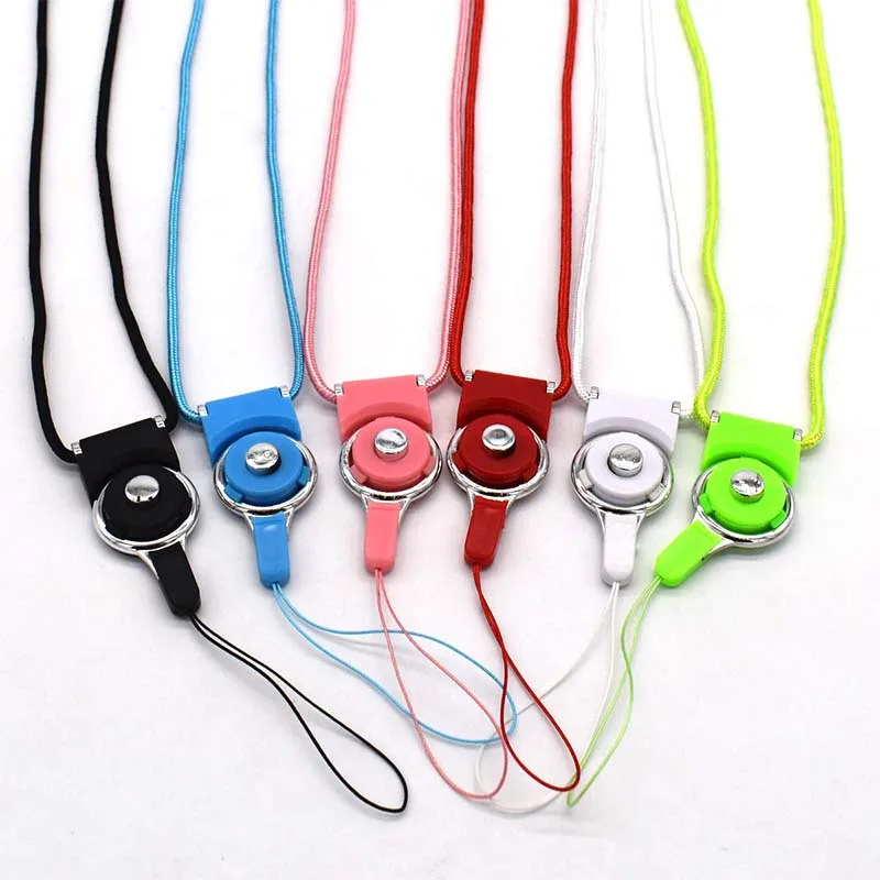 Detachable Strap Phone Lanyard Neck Band Quick Release Cord Holder Keys Black Strap