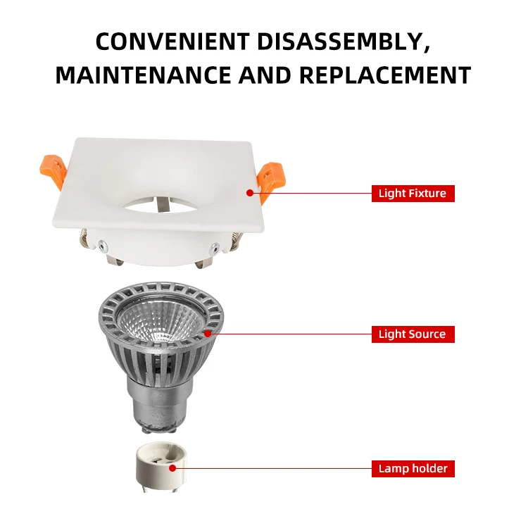 Good Quality Cob Smd Aluminum Round Square White Recessed G5.3 Gu10 Mr16 5w 7w 9w Led Downlight
