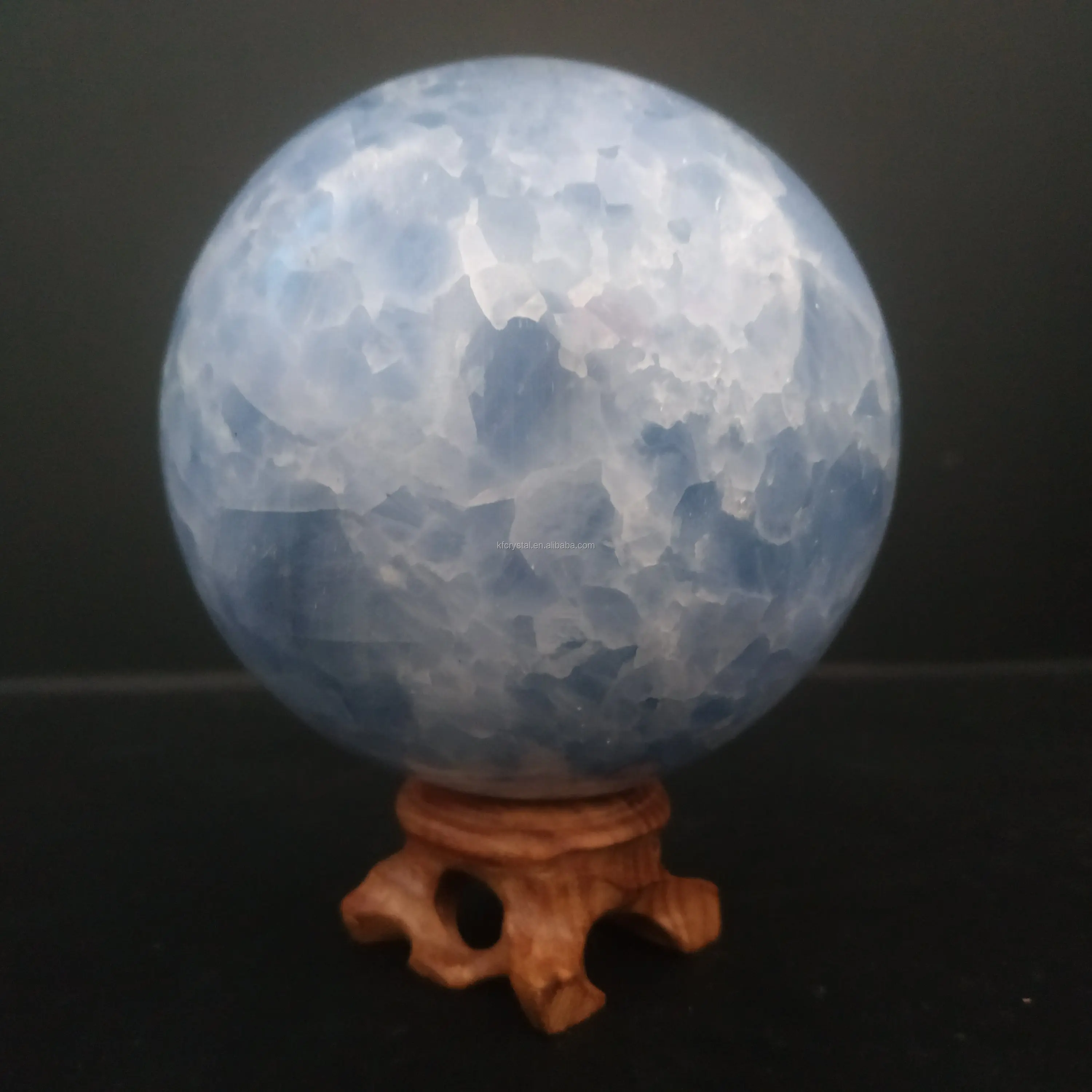 Wholesale crystal sphere ball Folk Crafts Healing Stones Natural Blue Calcite Crystal Quartz Ball Spheres for healing decor