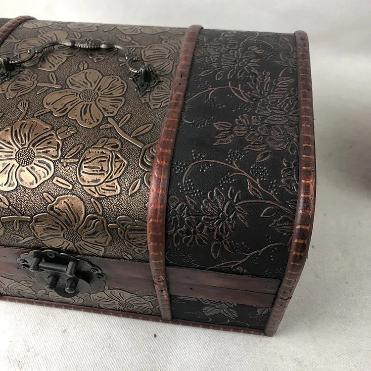 antique color home decoration jewelry keepsake wooden box