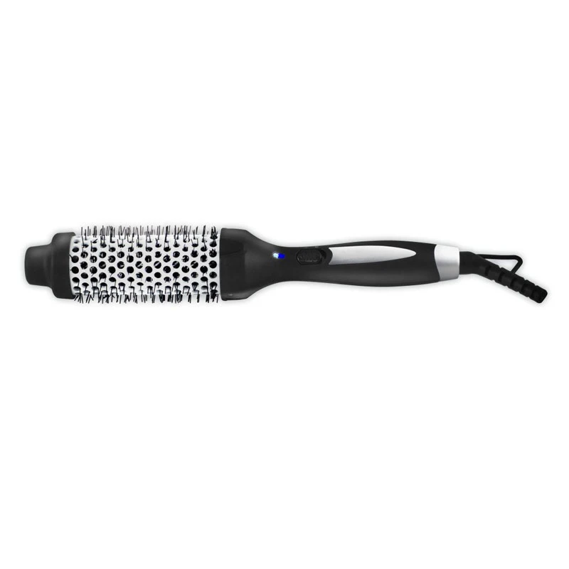 Fast Heat Rose Gold Electric Ceramic Barrel Hot Comb Heated Airless Bristle Electric Thermal Brush