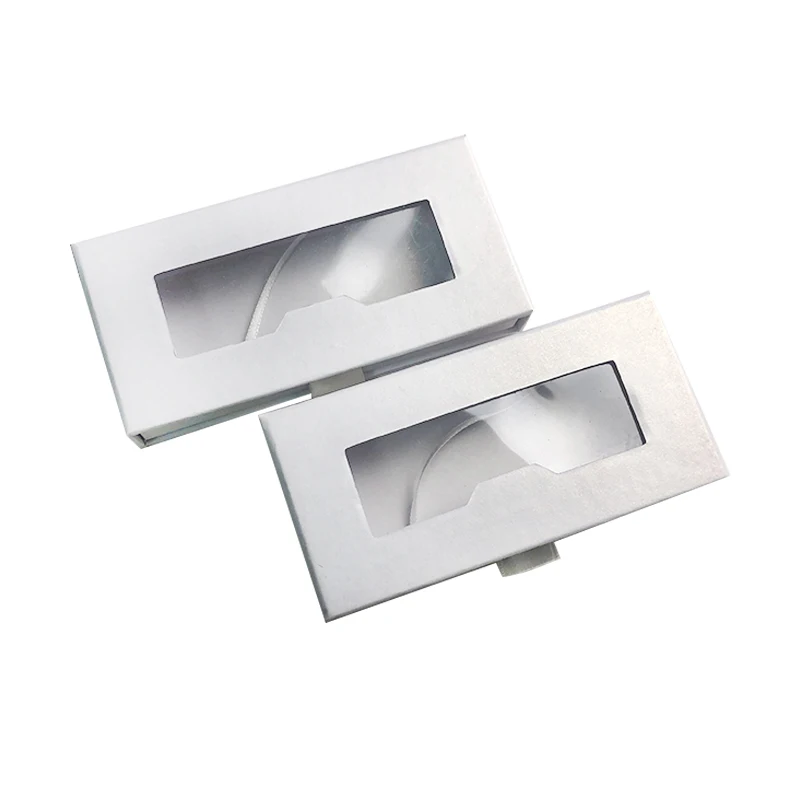 Pure White Drawer Shape Eyelashes Boxes with Ribbon Handle for Portable Use Cosmetic Box (1600232655095)