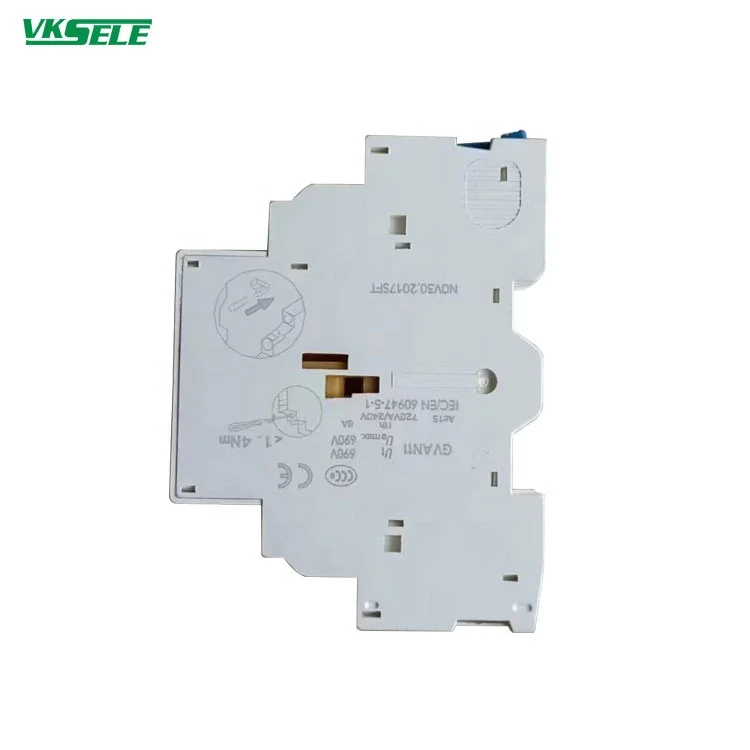 WEIKESEN GV2 Series auxiliary 1NO1NC 2NO  2NC 0.1 to 32A normally open normally closed aux. contacts for the GV2 devices