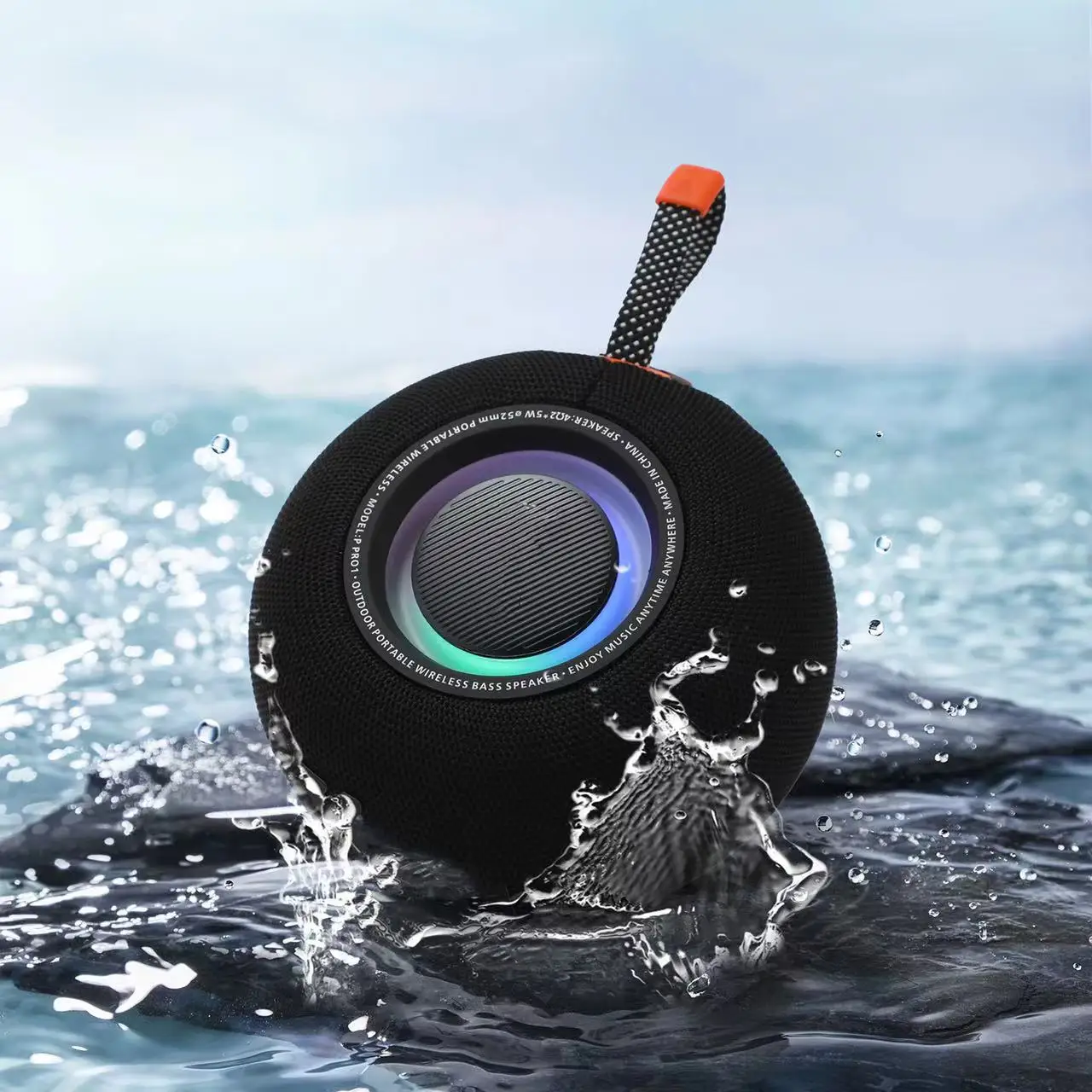 Круговой беспроводной Bluetooth-динамик для дома на открытом воздухе Мини водонепроницаемый портативный подключаемый сабвуфер небольшой динамик