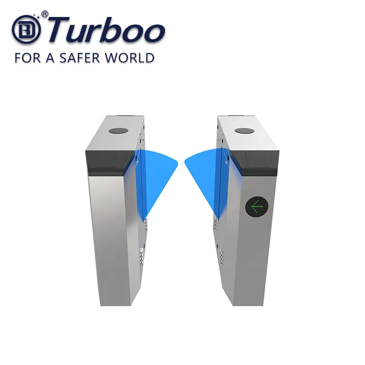 High security RFID face recognition fingerprint access control flap turnstile barrier gate for gym and park