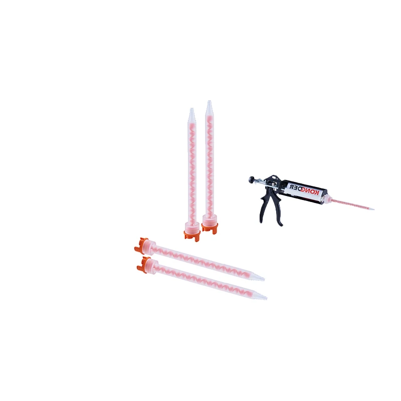 KONGDER 250&490m Marble glue gun tip hand tool joint gule gun Static mixer Simple installation glue gun thread mixing tube