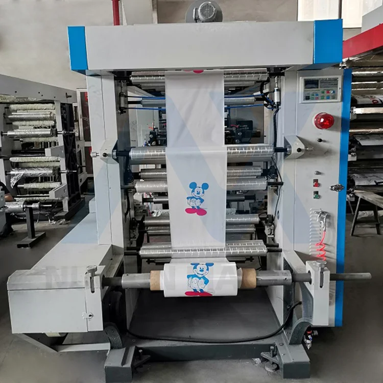flexo printing machine 4 color Non woven rolling printing machine craft paper flexographic printers