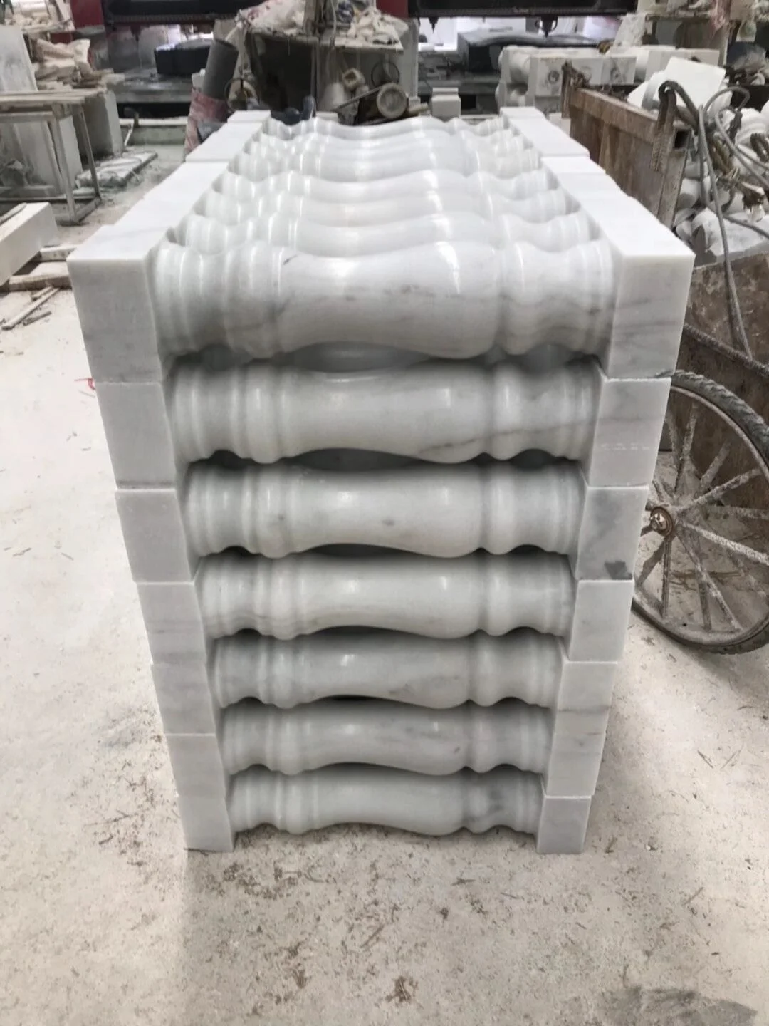 BOTON STONE New Design Outdoor Natural Marble Step Stone Decoration Baluster Marble Balcony Balustrade