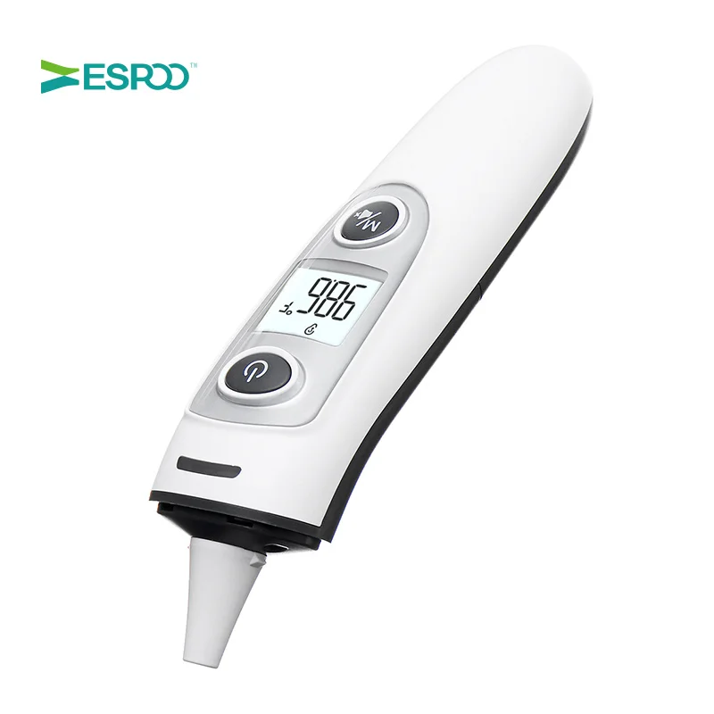 Thermometer Inframerah Bayi, Thermometer IR 510K Digital untuk Telinga dan Dahi