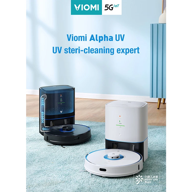  Viomi Alpha S9 УФ пылесос робот 99.99% дезинфекция скорость новый дизайн пыли Авто сбор lidar