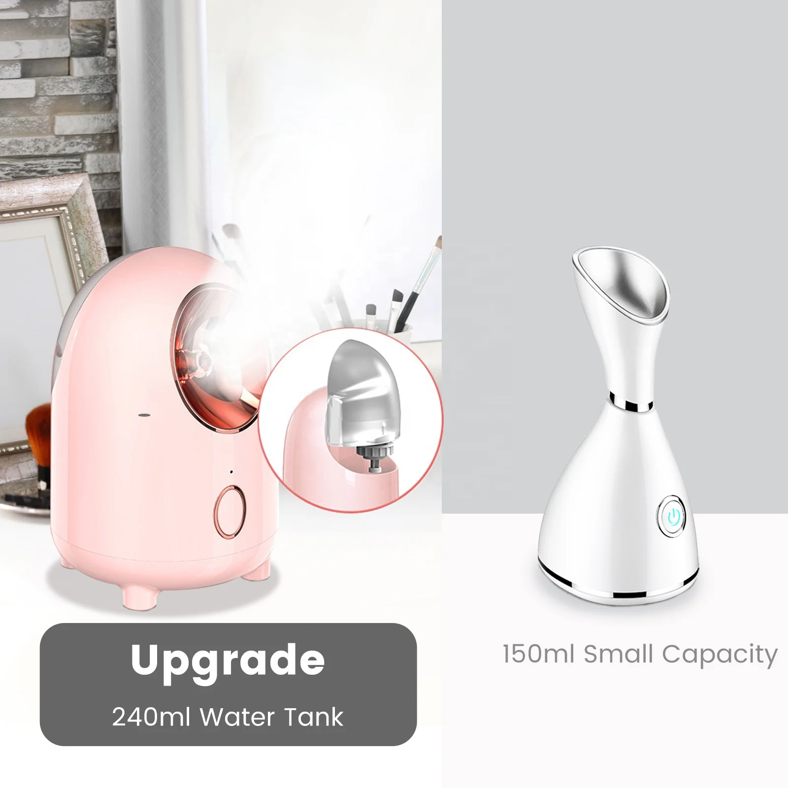 Wholesale private label electric portable mini nano ionic face sauna spa vaporizer facial steamer