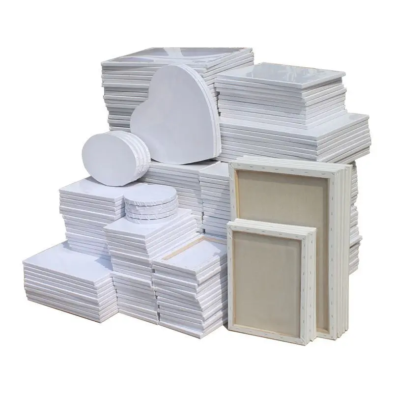 Customized various sizes high-quality 100% Cotton stretched white canvas for painting