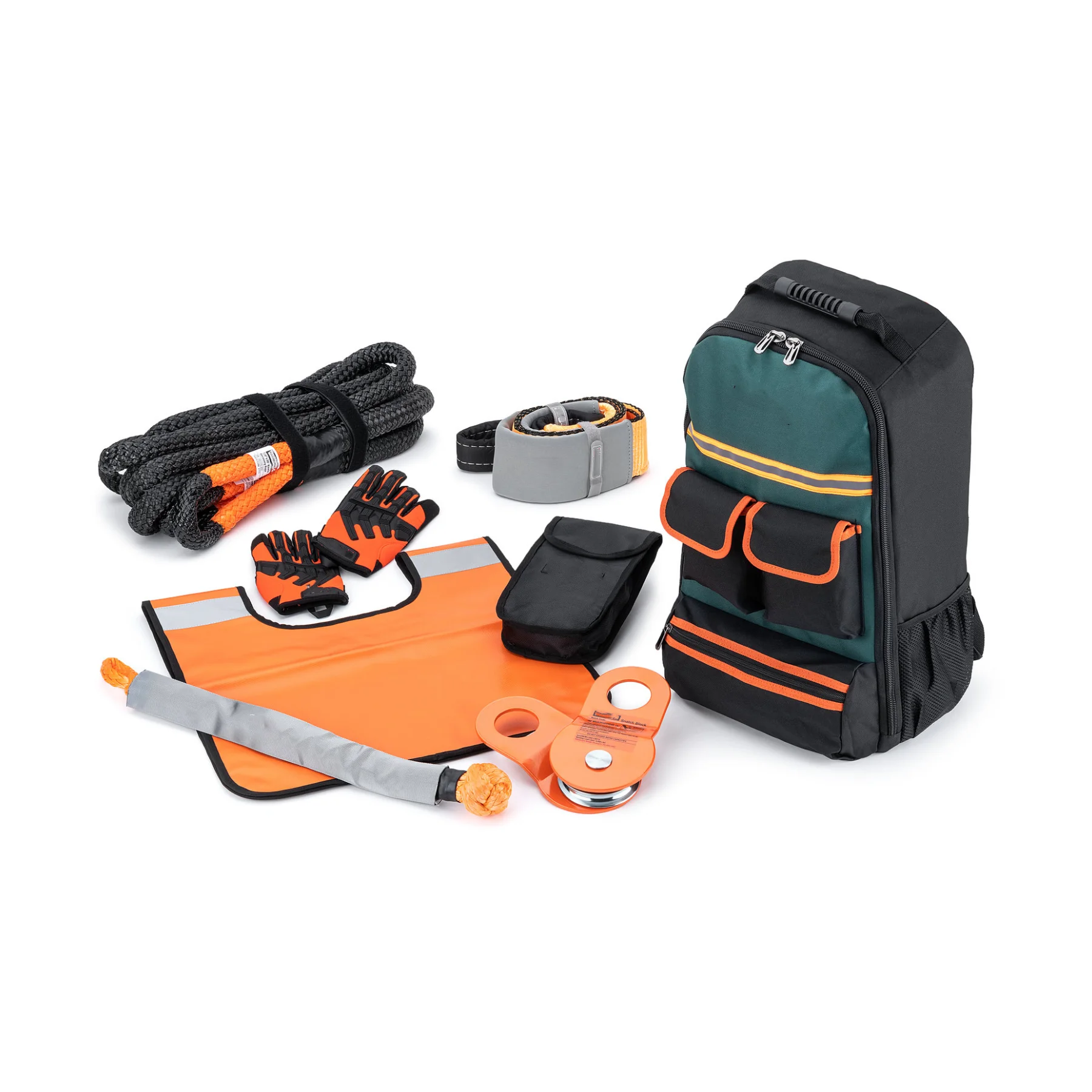 Hot Selling Snatch Block Strap D Ring Shackle Rope Bag Tow Strap with Recovery Kit