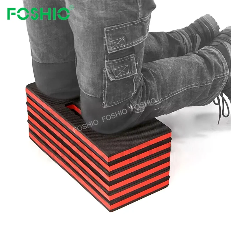 Foshio Customize Logo Vehicle Work Shop Foam Floor Mat For Car Repair Mechanics Folding Mat