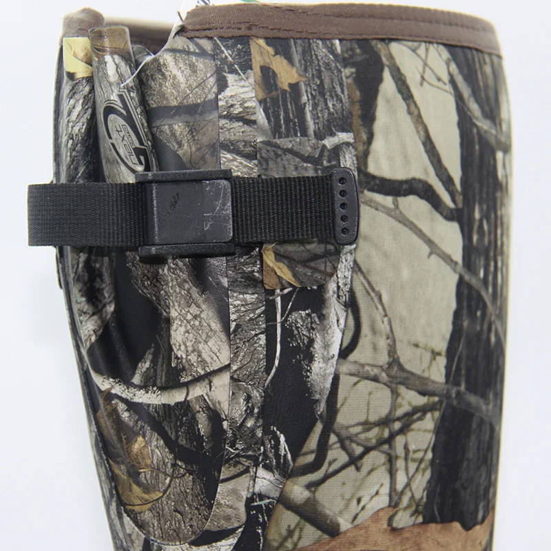 OEM manufacture rubber waterproof camouflage neoprene rubber hunting boots long rain boots for men outdoor