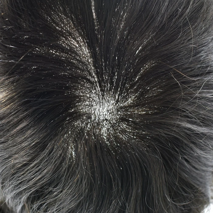 SS LONGFOR 0.12mm Skin Base Short Hair System Unit for Men 0.12mm Skin Hair Toupee Thickness PU Hair System For Men