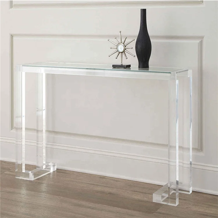 Chinese Modern Simple Style Furniture Table Acrylic Console Table Lucite Hallway Desk