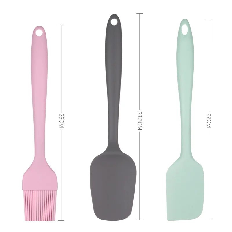 Environmentally friendly food grade durable baking pastry brush cake tool non-stick heat-resistant spatula silicone set