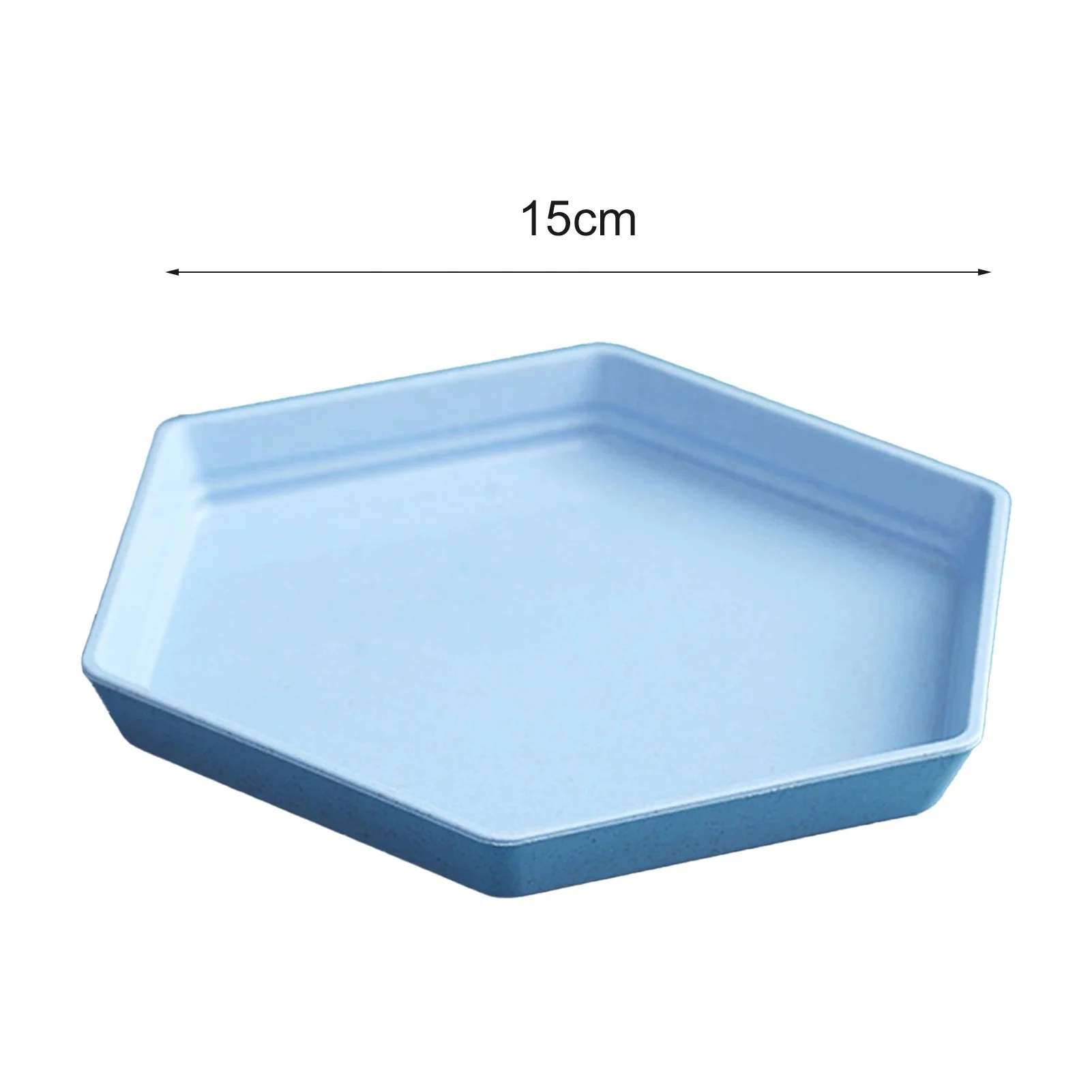 Hexagon Party Dessert Snacks Melon Seeds Wheat Straw Thicken Tray Fruit Plate Dishes Lunch Box