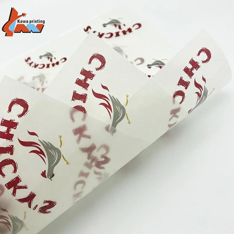 Недорогая Экологически чистая упаковочная бумага для пищевых продуктов с восковым покрытием принтом на
