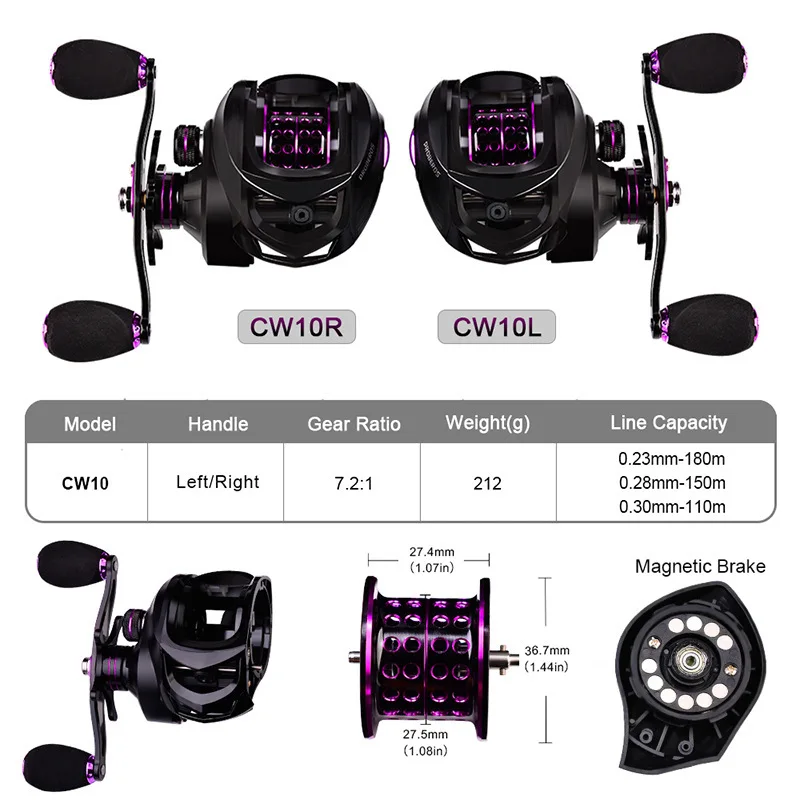 2022 New Arrival  Waterproof Baitcasting Fishing Reel With Magnetic Brake System for freshwater and saltwater