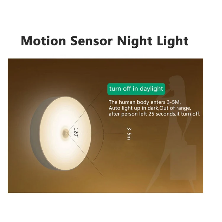 smart gift light bedside lamp USB cabinet charging night magnet closet motion induction lamp pir motion sensor led night light