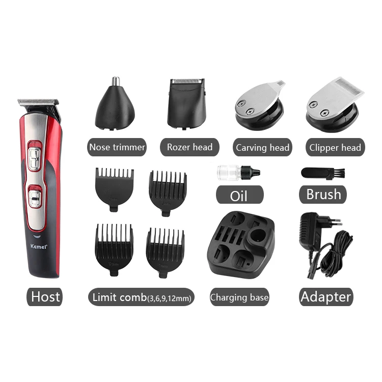 
Kemei KM-510 5in1 Barber Shop Multifunction Hair Clipper For Men Beard Electric Cutter Hair Cutting Machine Haircut 