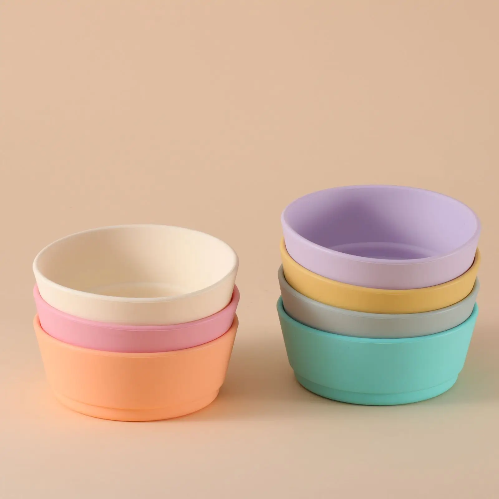 Customization Logo Dinning Dish Utensil Silicone Baby Feeding Bowl Set Dishwasher Safe BPA Free Food Grade Toddler Children