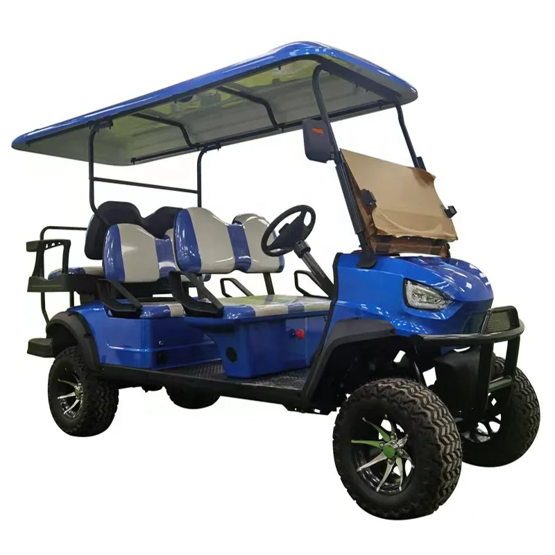 china 6 Person 48v electric lifted street legal New Electric golf cart   luxury  golf buggy  club car