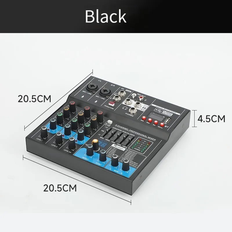 Лидер продаж Профессиональный 4-канальный аудиомикшер TEBO DJ-контроллер мини-аудиомикшер для домашней вечеринки