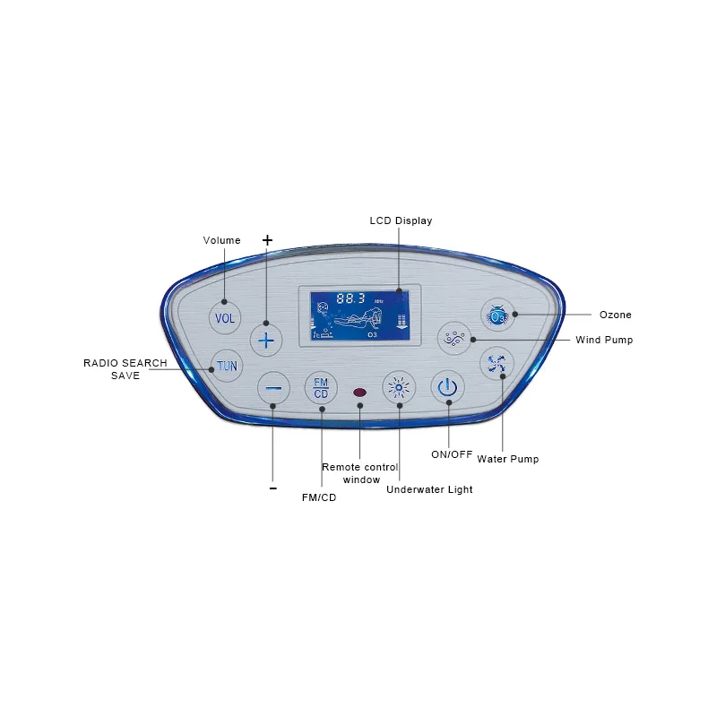 Spa Tub Massage Control Panel lcd sauna bath time and temperature controller