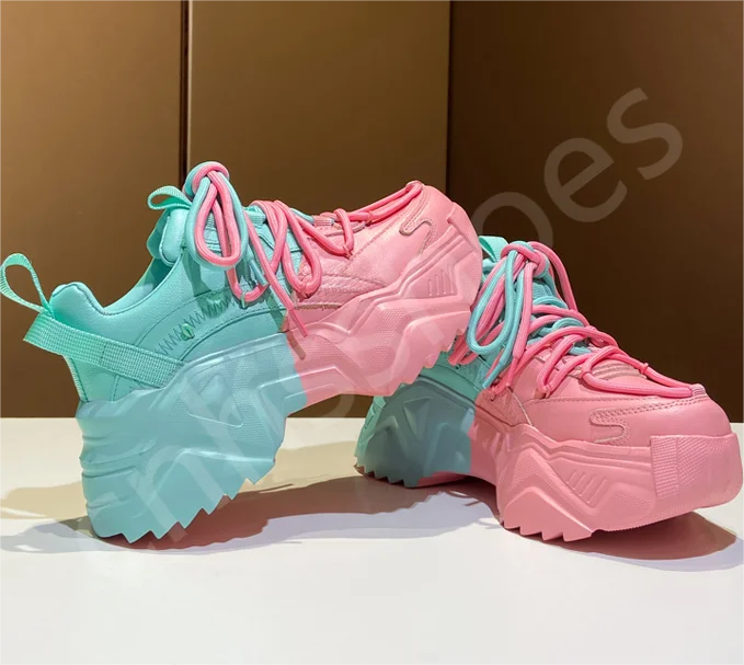 Fashion Girl Two-Color Stitching Sports Shoes For Women Fashion Basketball Shoes Brand Colorful Original Sneakers