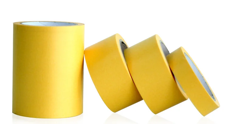 
High Temperature Resistant Paper Tape Yellow Automotive Spray Paint Paint Glue Decoration Shelter Protection Paper Handwritten 