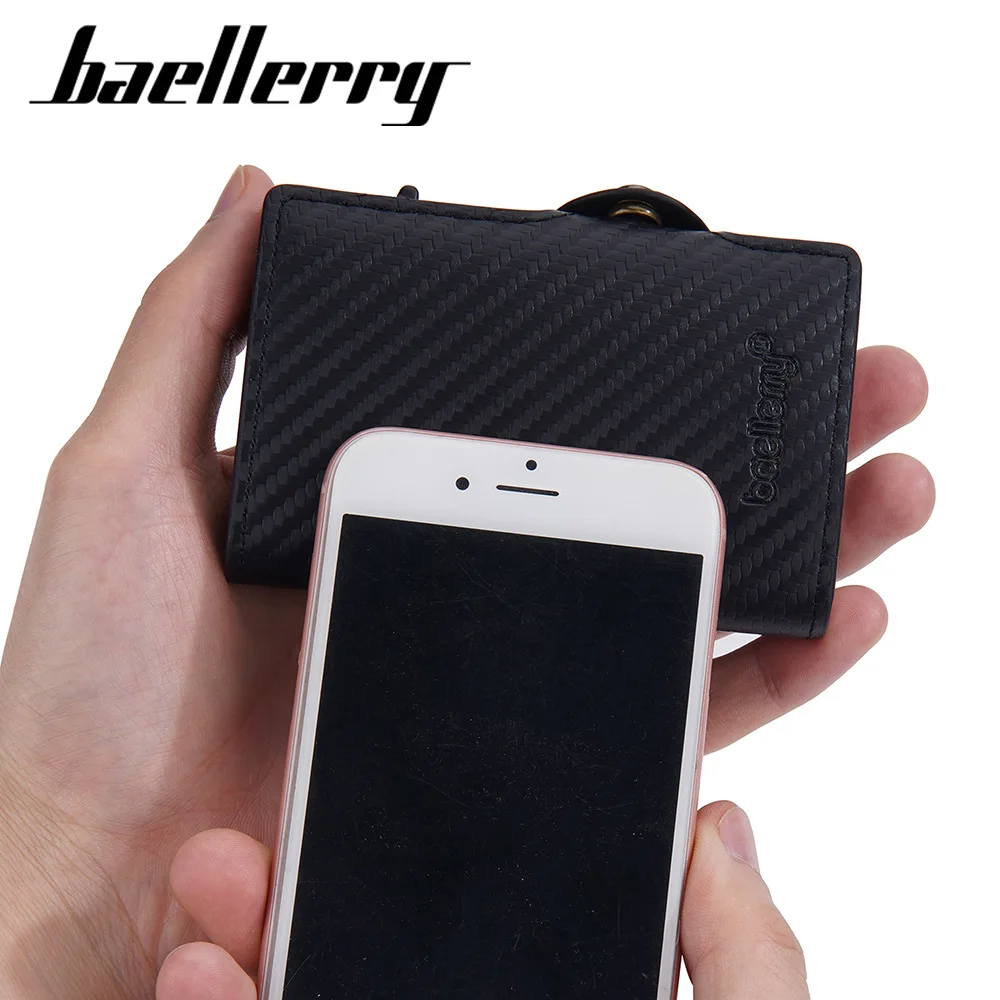 2023 New3 Folds Anti-Magnetic Aluminum Case Wallet Side Push Design RFID Carbon Fiber Card holder for Men