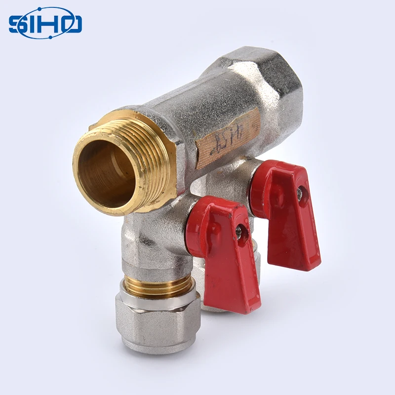 Water 2 Ways Manifolds Fittings High Pressure Safety Brass Floor Heating Parts Drain Manifold /brass Manifold/manifoldfor CN;ZHE