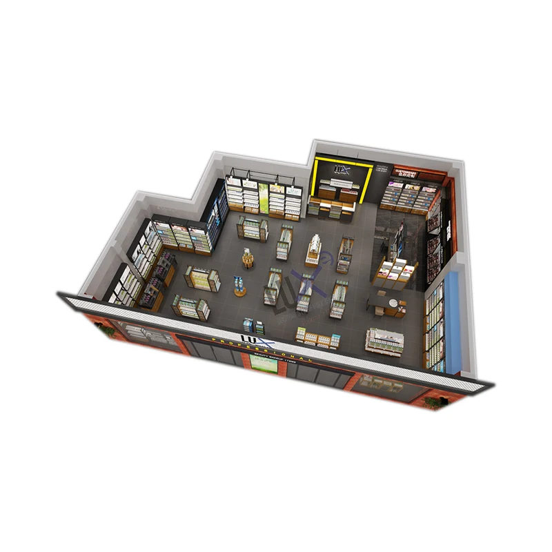 Роскошная модная черная деревянная витрина люкс-дизайна для косметики, витрина для косметики, витрина для косметики