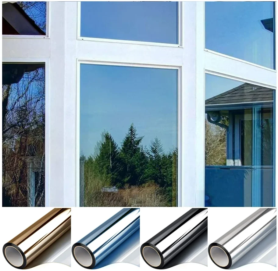 UV Rejection Heat Resistance Building House Window Glass Solar Tint Film One Way Vision Window Film