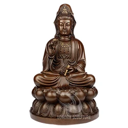 Antique Indoor Bronze Sculpture Gold Plated Buddha Sculpture for Sale